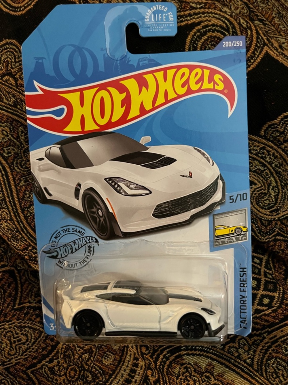 Hot Wheels White Corvette Die-Cast Matchbox